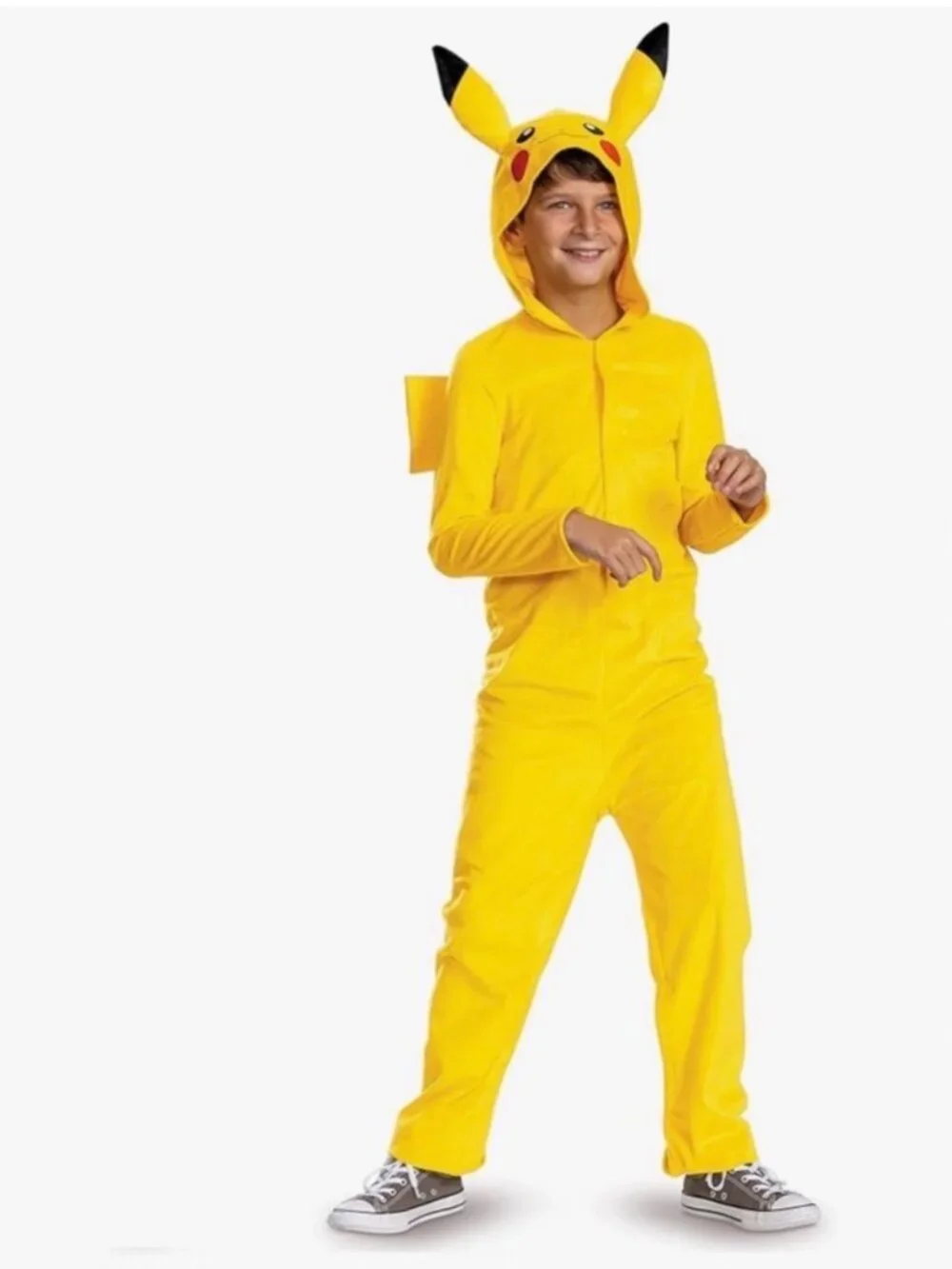 Pikachu Costume, Kids size medium 8, Official Pokemon Pikachu Hooded Jumpsuit